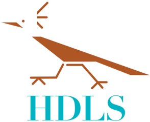 HDLS logo showing a graphic illustration of a brown roadrunner facing to the left and text reading 'HDLS'below